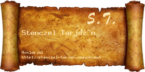 Stenczel Tarján névjegykártya